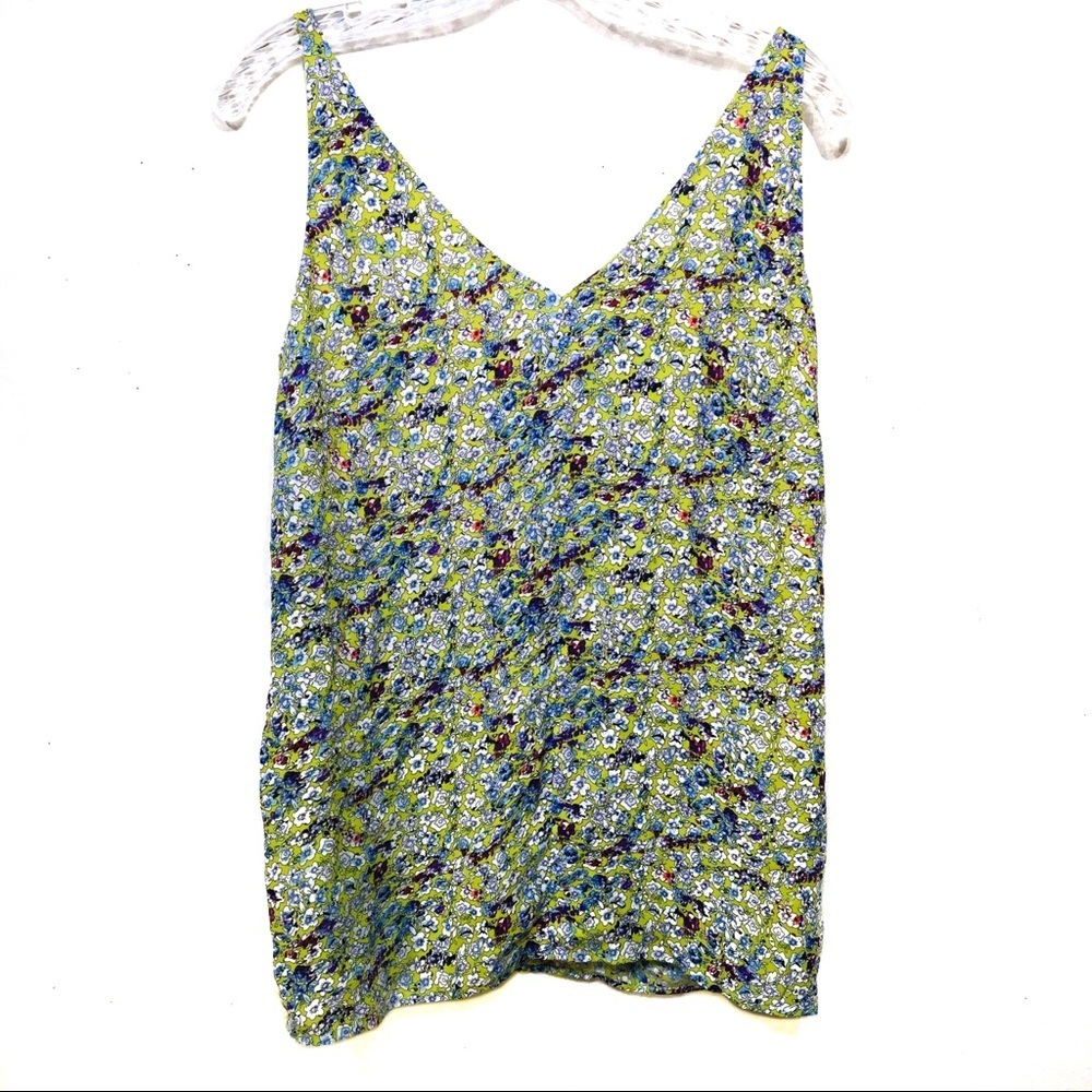 CAbi Scatter Print Floral Yellow Cami Tank #275‎ S